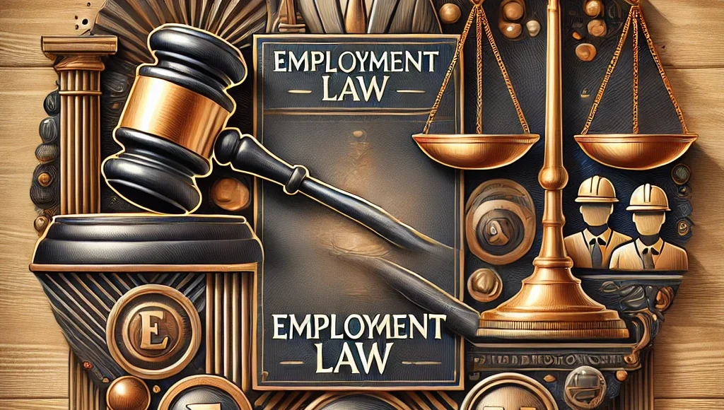 Two professionals shaking hands in an office, representing employment law and labor relations services.
