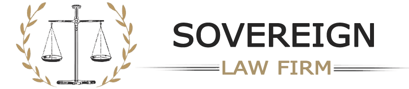 Law firm logo with scales symbol